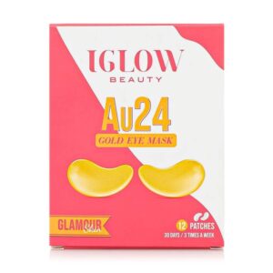 IGLOW Beauty AU24 قناع العين الذهبي AU24 12 رقعة